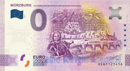 XEQF-2020-1 WÜRZBURG 300 JAHRE GRUNDSTEINLEGUNG RESIDENZ WÜRZBURG
