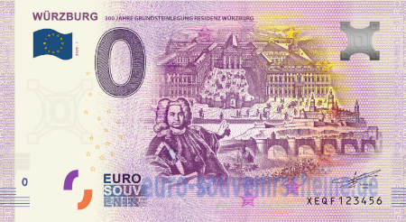 XEQF-2020-1 WÜRZBURG 300 JAHRE GRUNDSTEINLEGUNG RESIDENZ WÜRZBURG